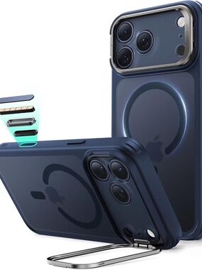 ESR for iPhone 17 Pro Max Case with Stash Stand, Camera Control Cover Blue